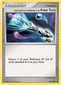 Team Galactic's Invention G-105 Poke Turn Pokemon card from Platinum