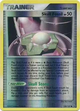 Skull Fossil Reverse Holo Pokemon card from Platinum