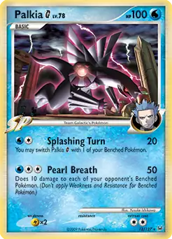 Palkia G Holo Pokemon card from Platinum