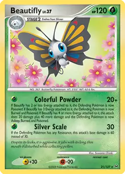 Beautifly Pokemon card from Platinum