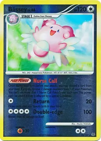 Blissey Reverse Holo Pokemon card from Platinum