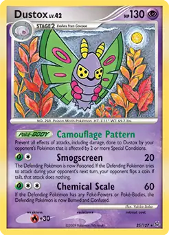 Dustox Pokemon card from Platinum