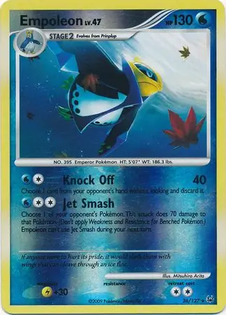 Empoleon Reverse Holo Pokemon card from Platinum