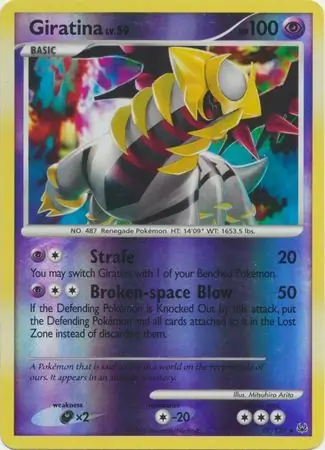 Giratina Lv. 59 Reverse Holo Pokemon card from Platinum