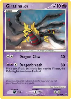 Giratina Lv. 70 Pokemon card from Platinum