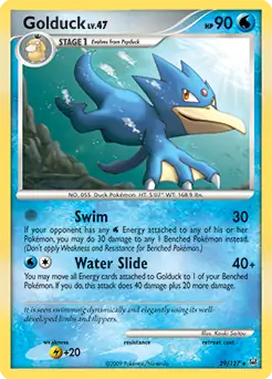 Golduck Pokemon card from Platinum