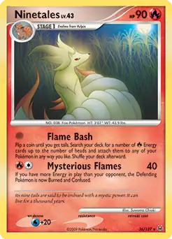 Ninetales Pokemon card from Platinum