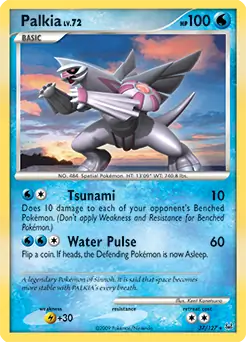 Palkia Pokemon card from Platinum