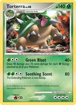 Torterra Pokemon card from Platinum
