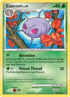 Cascoon Pokemon card from Platinum