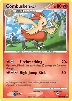 Combusken Pokemon card from Platinum