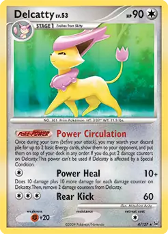 Delcatty Holo Pokemon card from Platinum