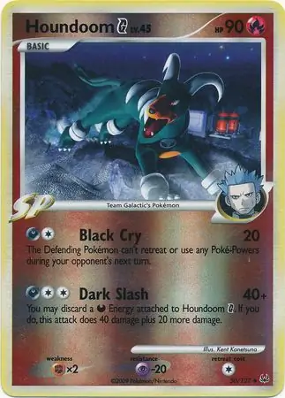 Houndoom G Reverse Holo Pokemon card from Platinum