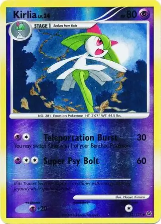 Kirlia Reverse Holo Pokemon card from Platinum