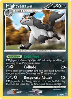 Mightyena Pokemon card from Platinum