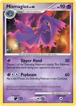 Mismagius Pokemon card from Platinum