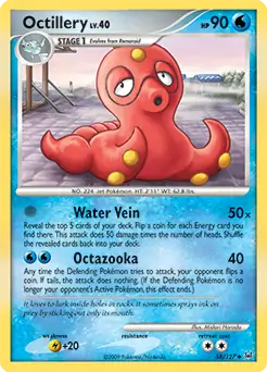 Octillery Pokemon card from Platinum