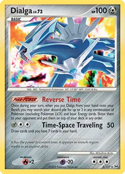 Dialga Lv. 72 Holo Pokemon card from Platinum