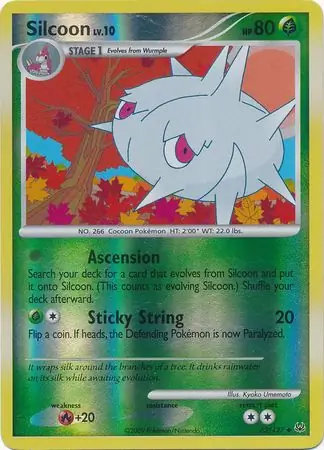 Silcoon Reverse Holo Pokemon card from Platinum