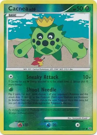 Cacnea Reverse Holo Pokemon card from Platinum
