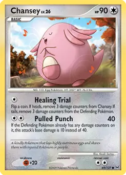 Chansey Pokemon card from Platinum