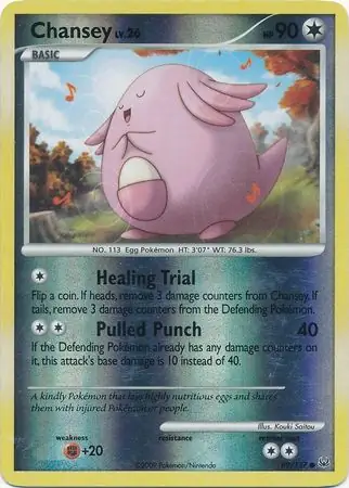 Chansey Reverse Holo Pokemon card from Platinum