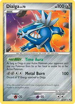 Dialga Lv. 70 Holo Pokemon card from Platinum