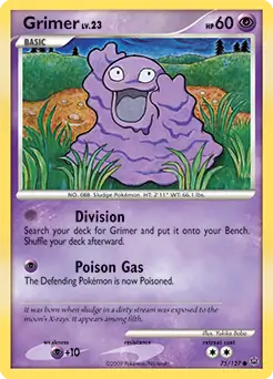 Grimer Pokemon card from Platinum