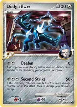 Dialga G Holo Pokemon card from Platinum