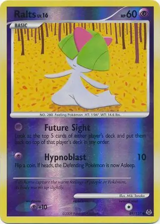 Ralts Reverse Holo Pokemon card from Platinum