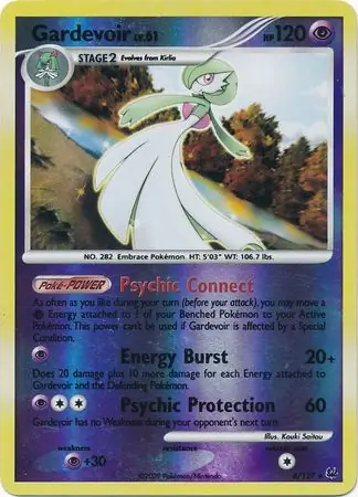 Gardevoir Reverse Holo Pokemon card from Platinum