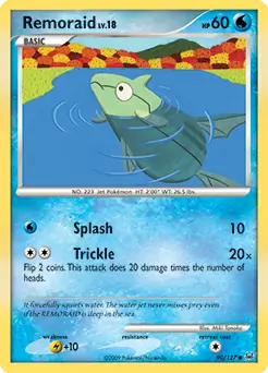 Remoraid Pokemon card from Platinum