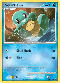 Squirtle Pokemon card from Platinum