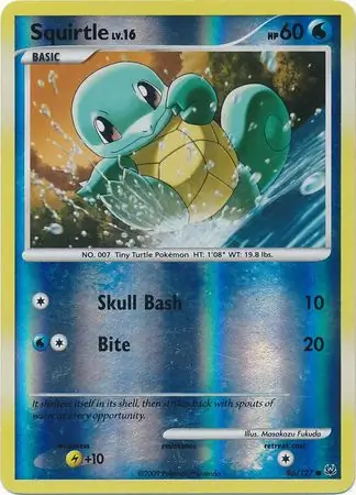 Squirtle Reverse Holo Pokemon card from Platinum