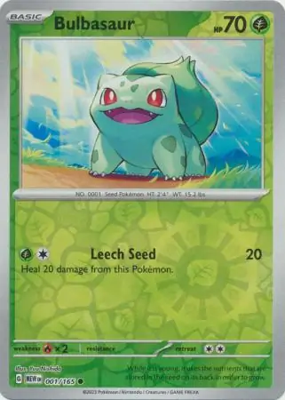 Bulbasaur Reverse Holo Pokemon card from Pokemon Card 151
