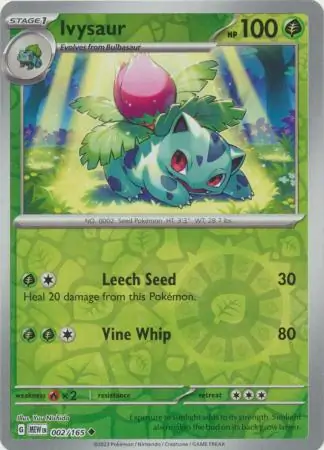 Ivysaur Reverse Holo Pokemon card from Pokemon Card 151
