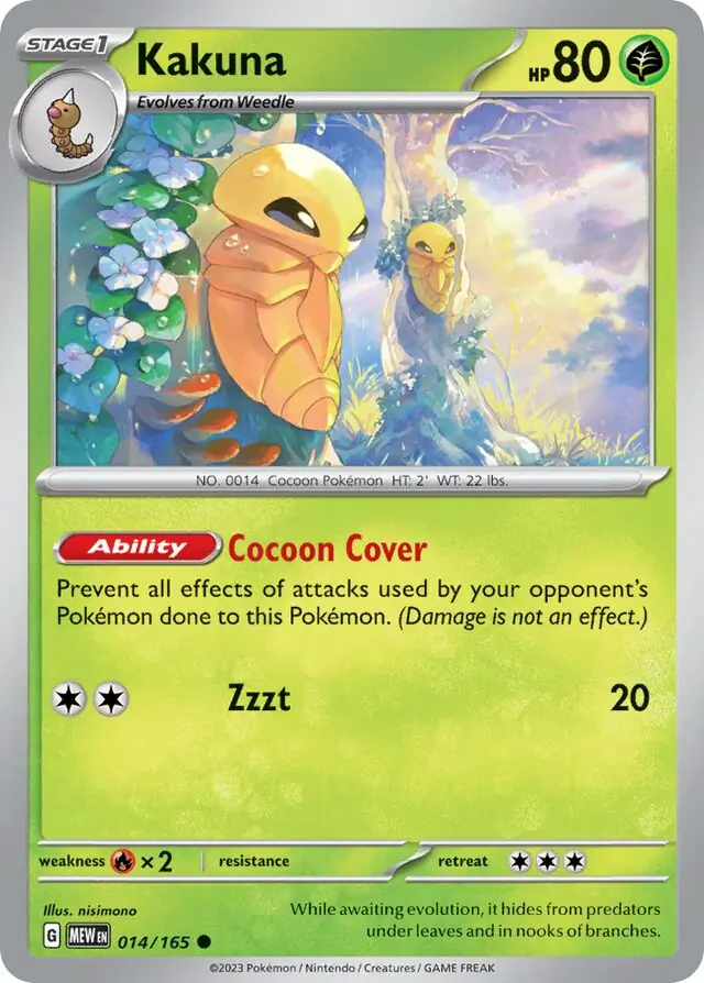 Kakuna Pokemon card from Pokemon Card 151