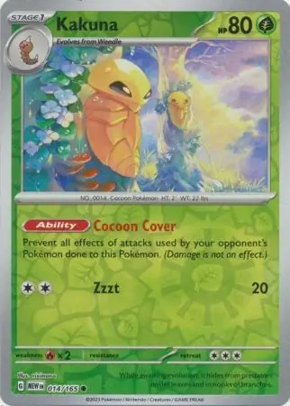 Kakuna Reverse Holo Pokemon card from Pokemon Card 151