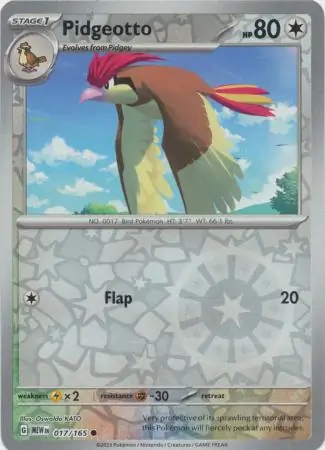 Pidgeotto Reverse Holo Pokemon card from Pokemon Card 151