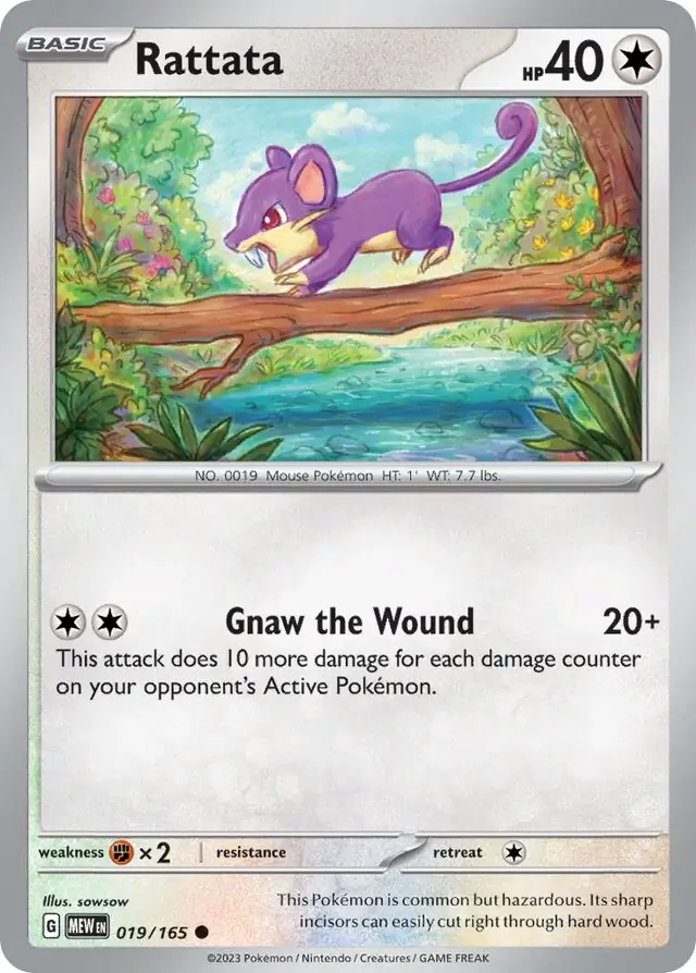 Rattata Pokemon card from Pokemon Card 151