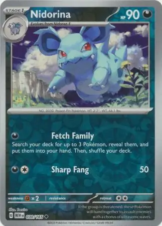 Nidorina Reverse Holo Pokemon card from Pokemon Card 151
