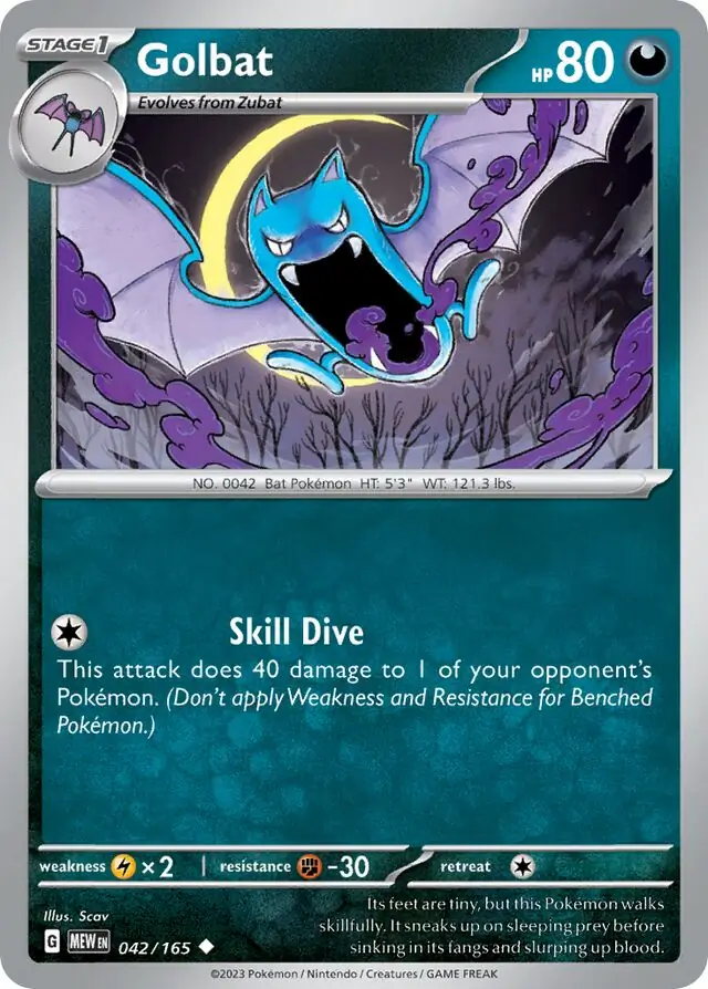 Golbat Pokemon card from Pokemon Card 151