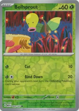 Bellsprout Reverse Holo Pokemon card from Pokemon Card 151
