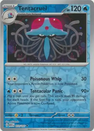 Tentacruel Reverse Holo Pokemon card from Pokemon Card 151