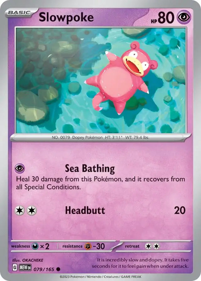 Slowpoke Pokemon card from Pokemon Card 151