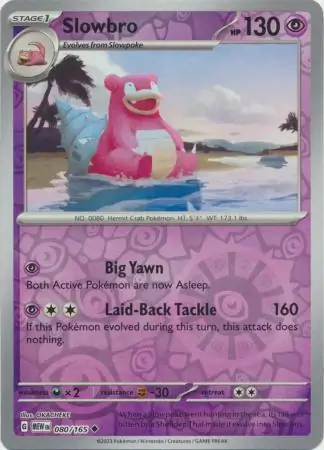 Slowbro Reverse Holo Pokemon card from Pokemon Card 151