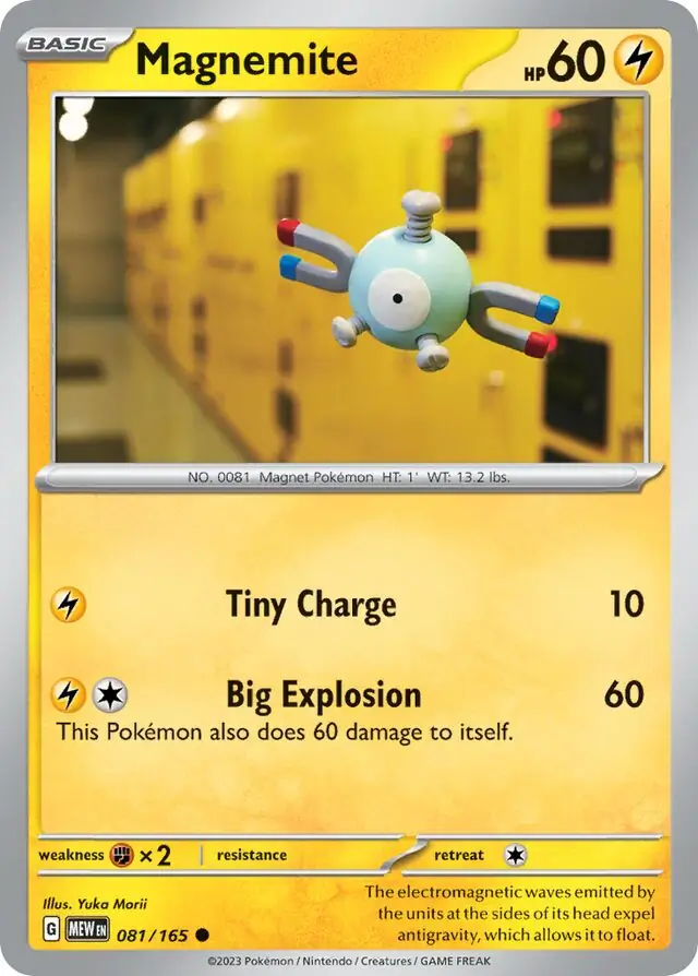 Magnemite Pokemon card from Pokemon Card 151