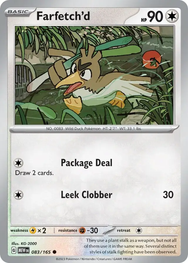 Farfetch'd Pokemon card from Pokemon Card 151