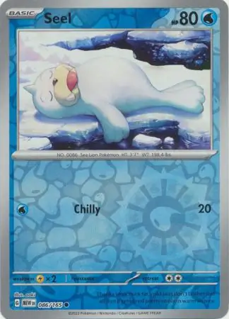 Seel Reverse Holo Pokemon card from Pokemon Card 151