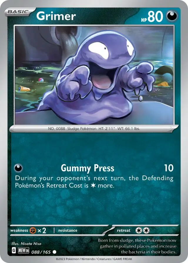 Grimer Pokemon card from Pokemon Card 151